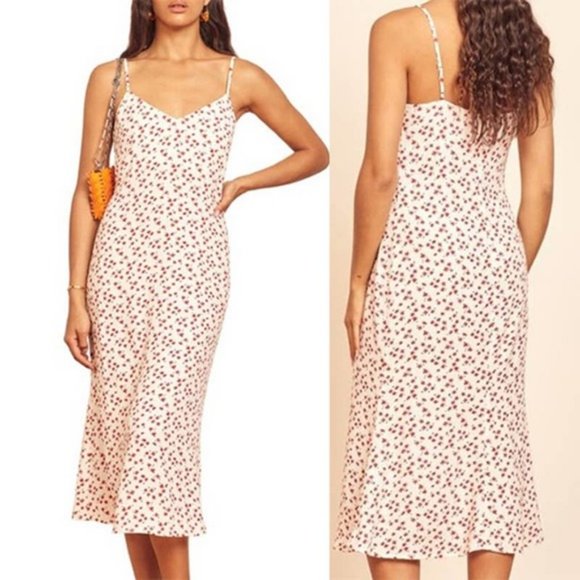 Reformation Dresses & Skirts - Reformation Boston Red & White Midi Dress in Sophia Floral Women's Size: 0 NWOT